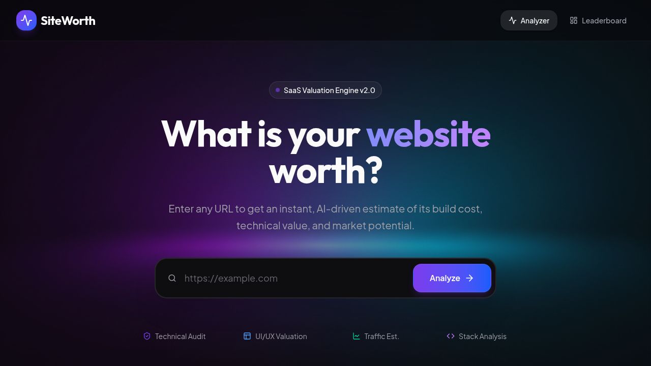 Instant Website Valuation & Free Website Audit Tool | What Is My ...
